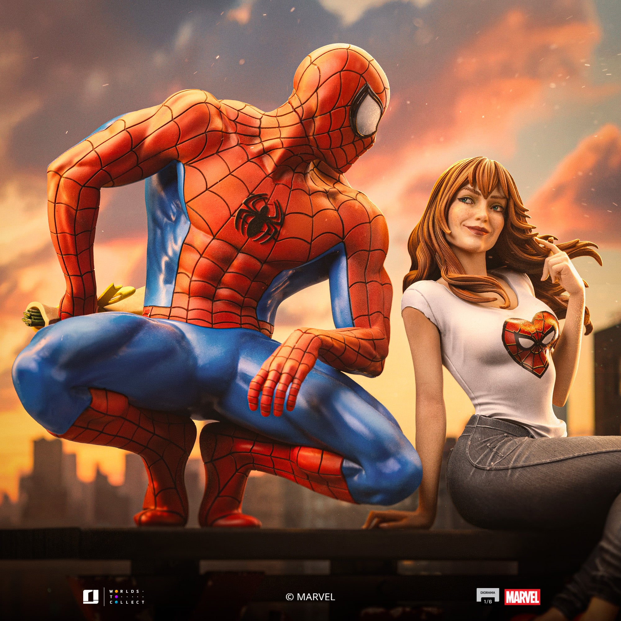Spider-Man and Mary Jane Marvel Comics Diorama 1/6 by Iron Studios