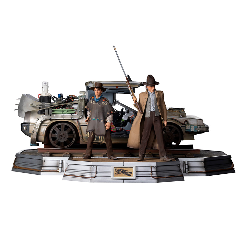 Delorean Full Set Deluxe Back to the Future III Art Scale 1/10 Iron Studios by Iron Studios