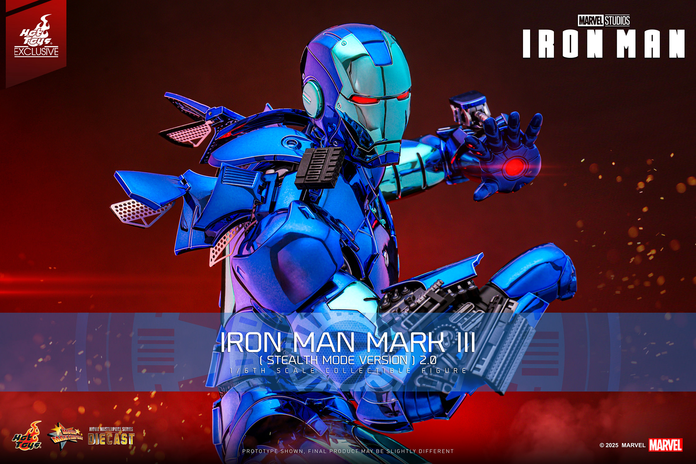 Marvel Iron Man Mark III Stealth Mode 2.0 sixth-scale figure — prototype view 1
